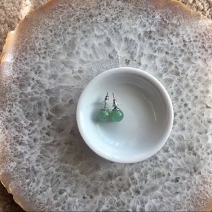 Jade sphere earrings